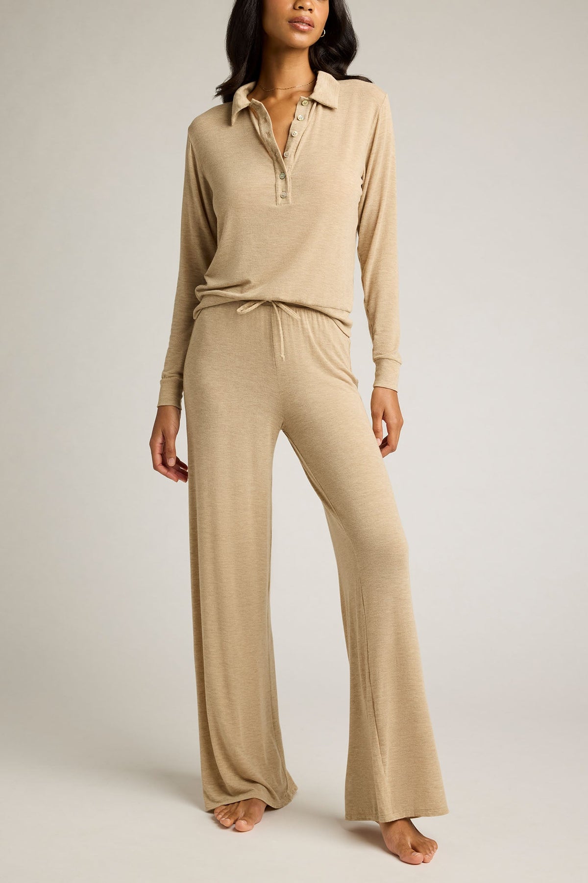 Fino Featherweight Cashmere Track Pant in Dune