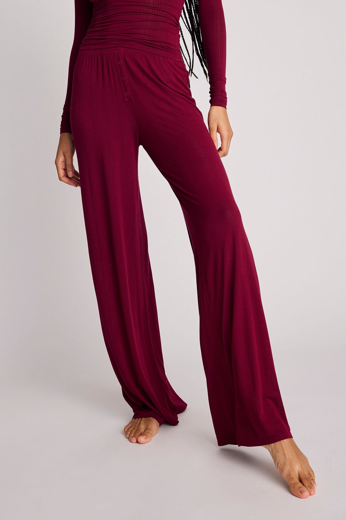Whipped Track Pant in Cassis